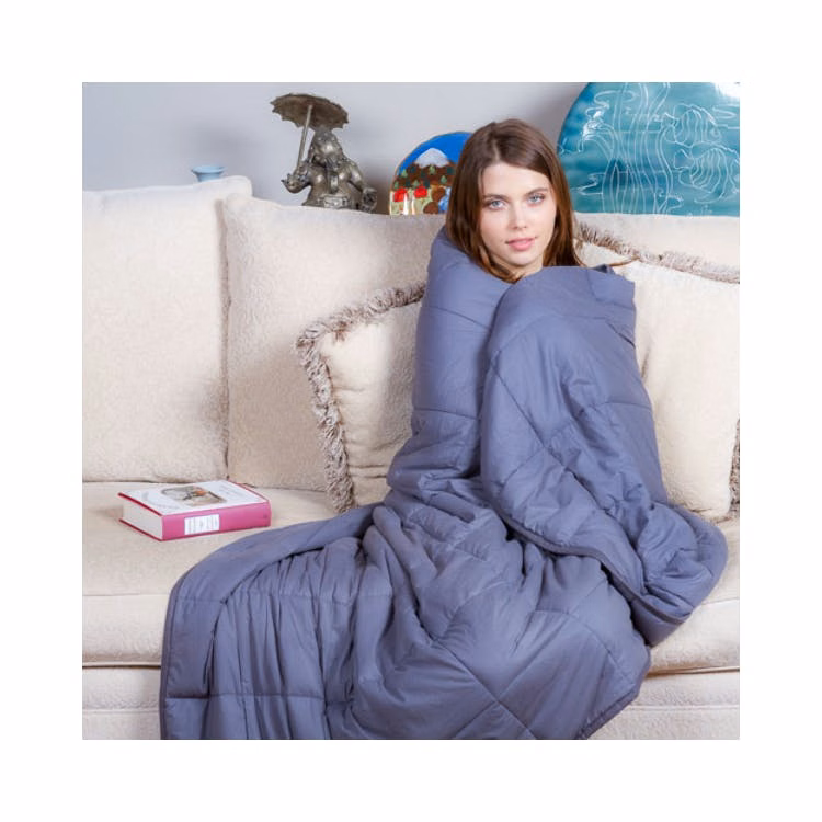 Weighted Blanket - Blue 15 lbs 60'' x 80''
