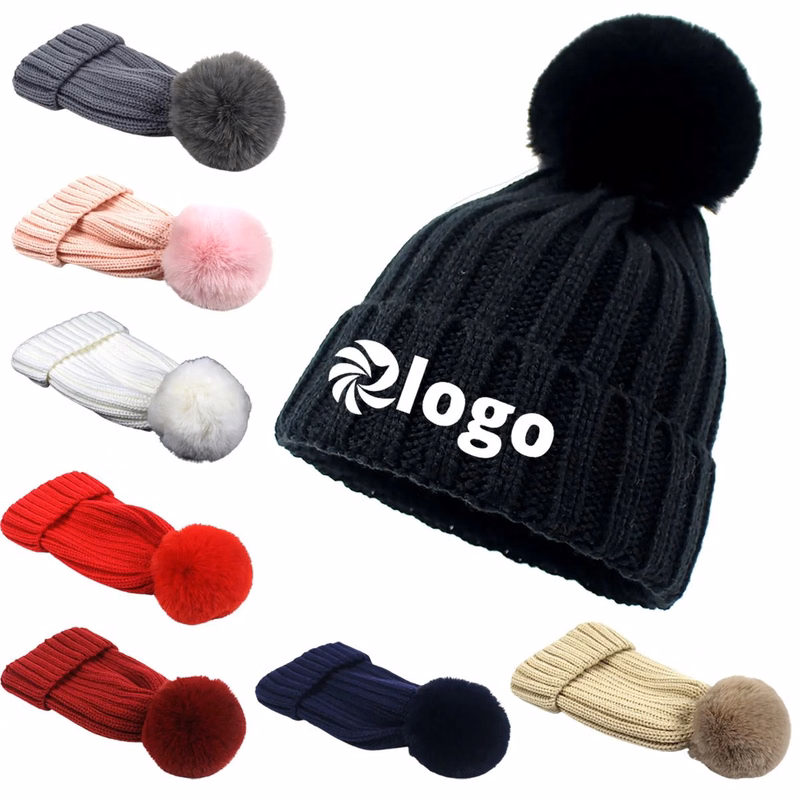 Kids Thicken Pom Beanie