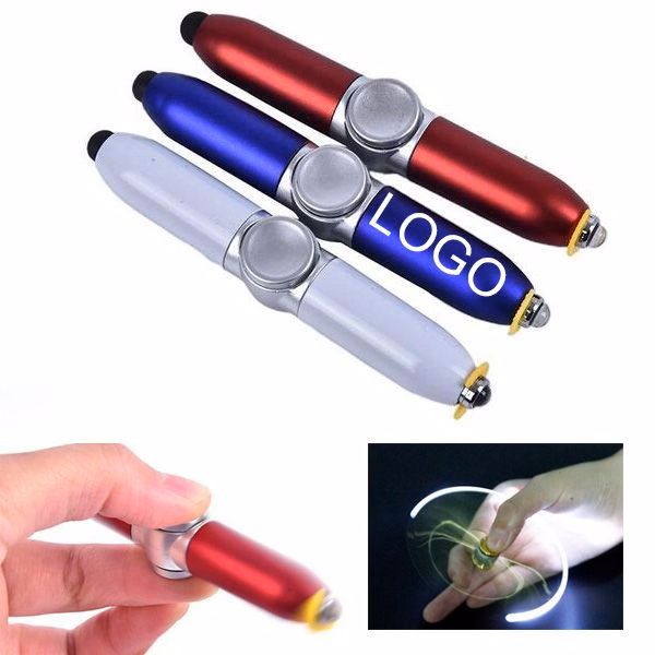 LED Light Stylus Pen Rotating Finger Top