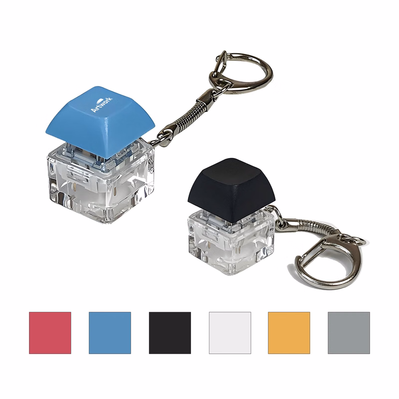 Mini Multi-Color Button Keychain