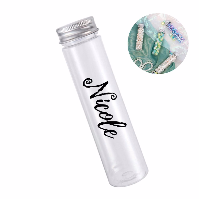 2oz Transparent Plastic Test Tube w/ Screw Cap