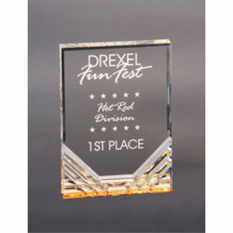 5" x 7" Gold Jewel Mirage Acrylic Award
