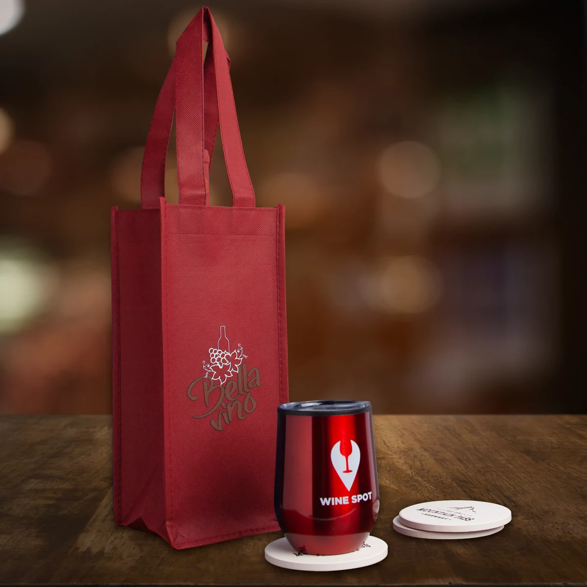 Hospitality Non-Woven Wine Bag (1 Color Imprint) 1