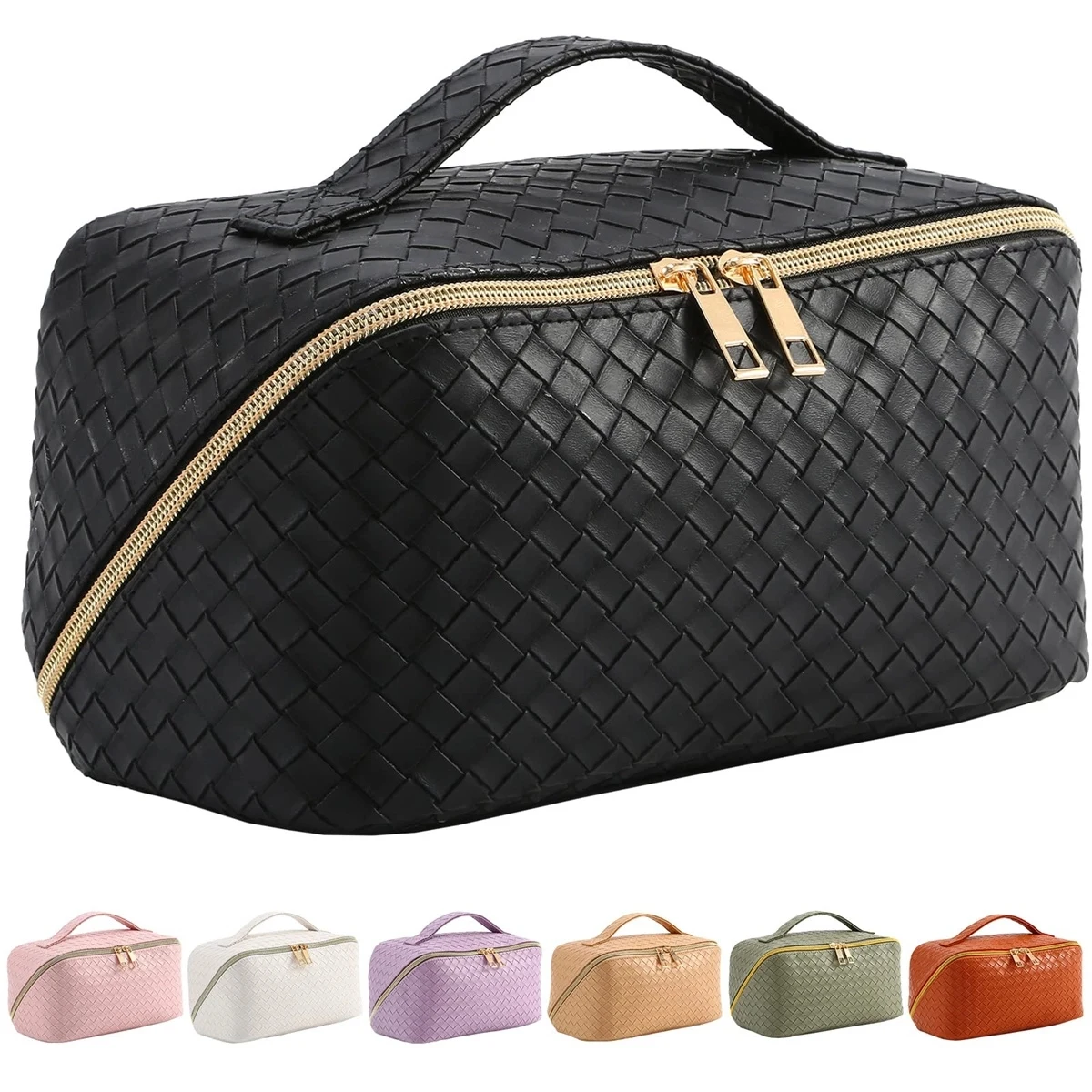 Portable PU Leather Waterproof Cosmetic Bag 1