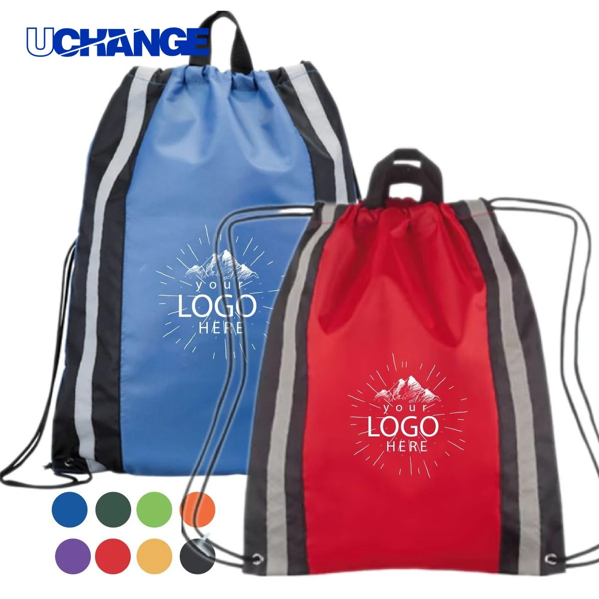 Reflective Non-Woven Drawstring Backpack 1