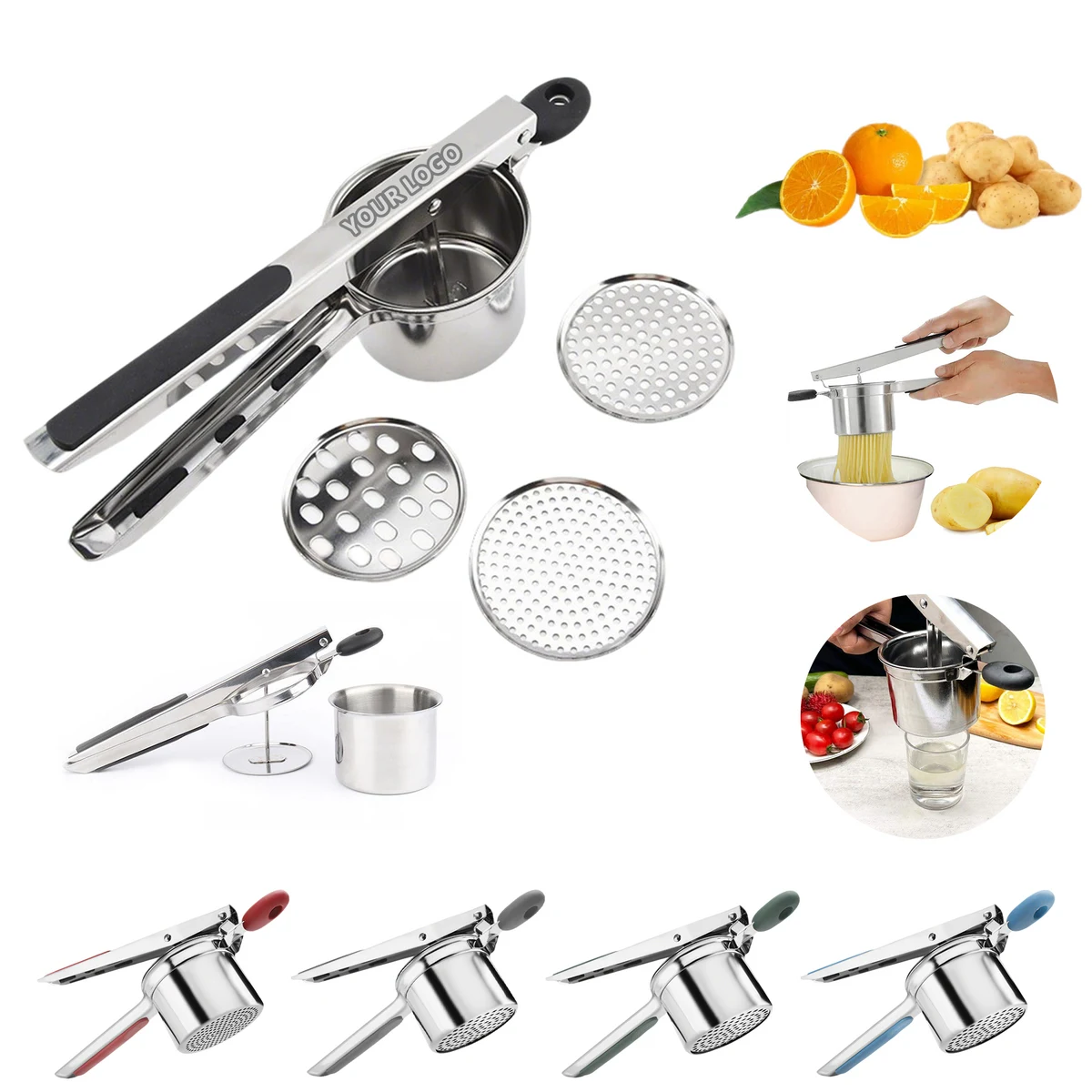 Stainless Steel Potato Ricer Press 1