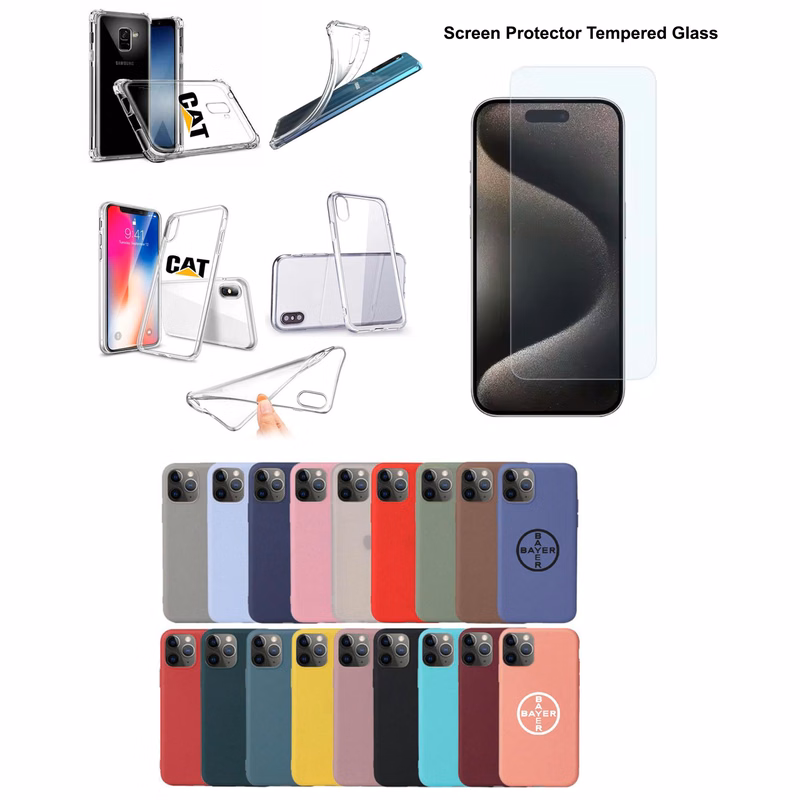 iBank ® iPhone15 Soft TPU Case + Screen Protector Tempered Glass