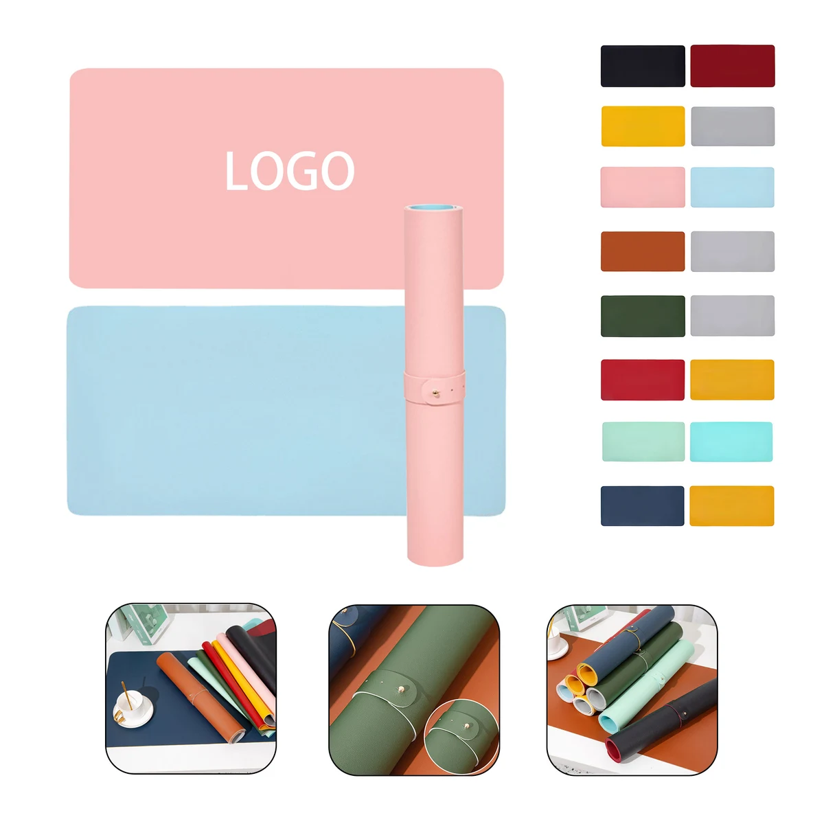 Durable PU Office Mouse Mat 1