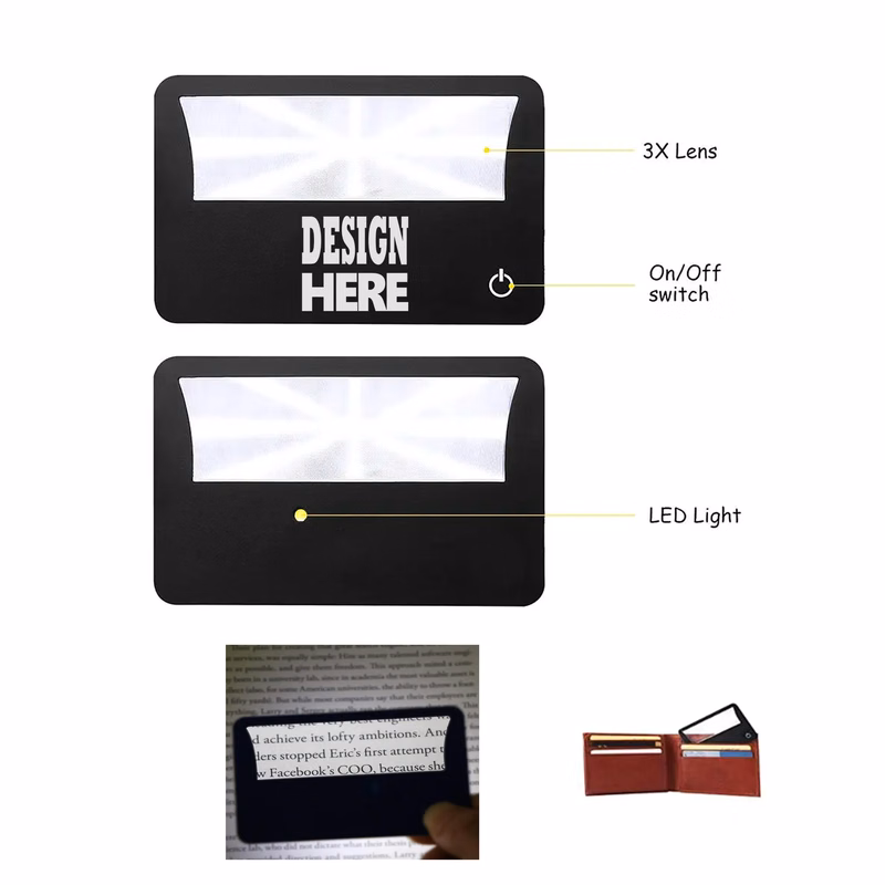Credit Card LED Magnifying Glass Bookmark