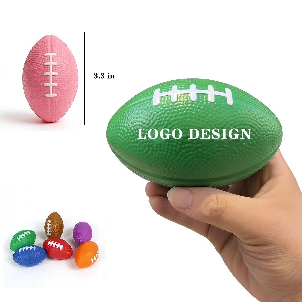 3.3 in PU Football Stress Ball 1