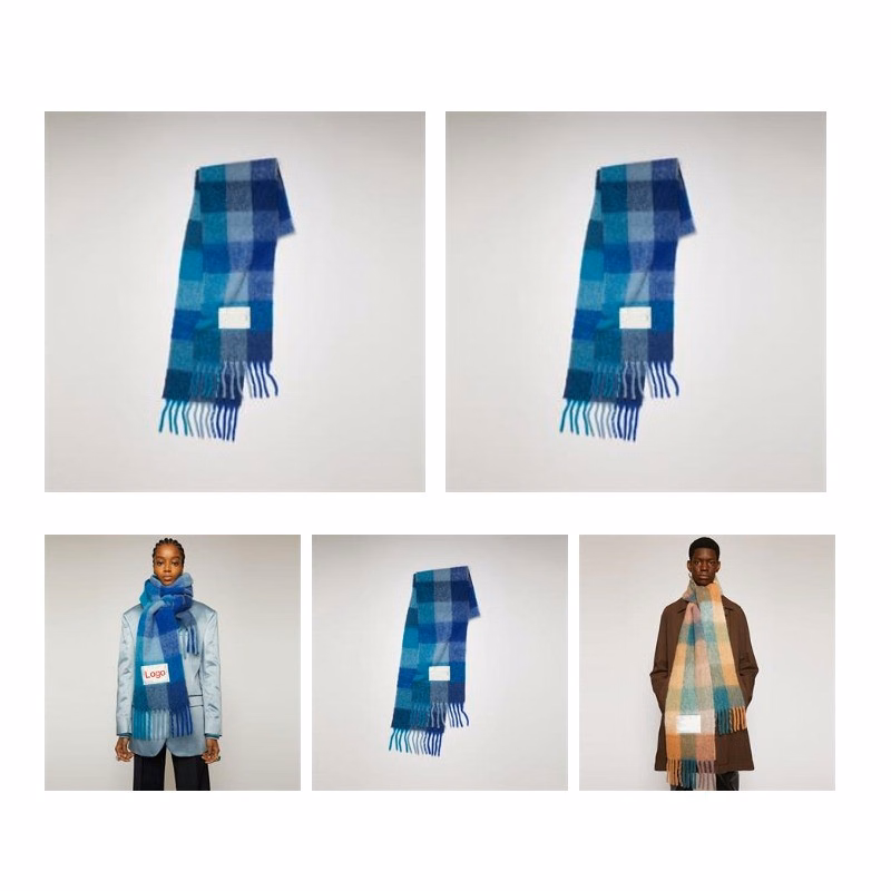 Plaid Winter Wool Scarves