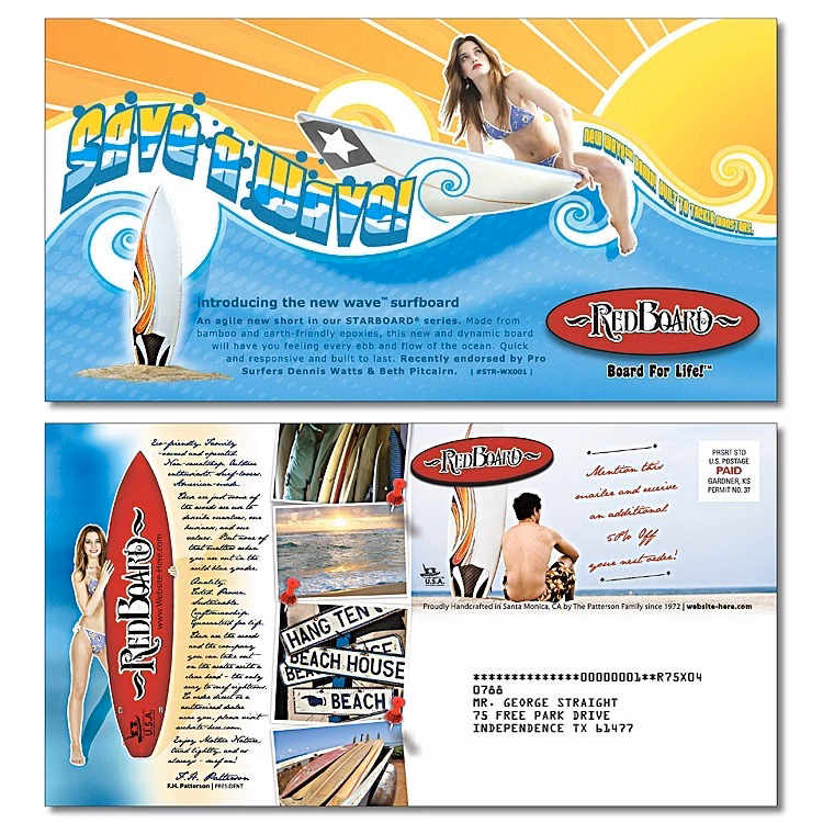 Large UV-Coated (1S) Postcard - 10.5x5.5 - Square Corners - 10 pt.