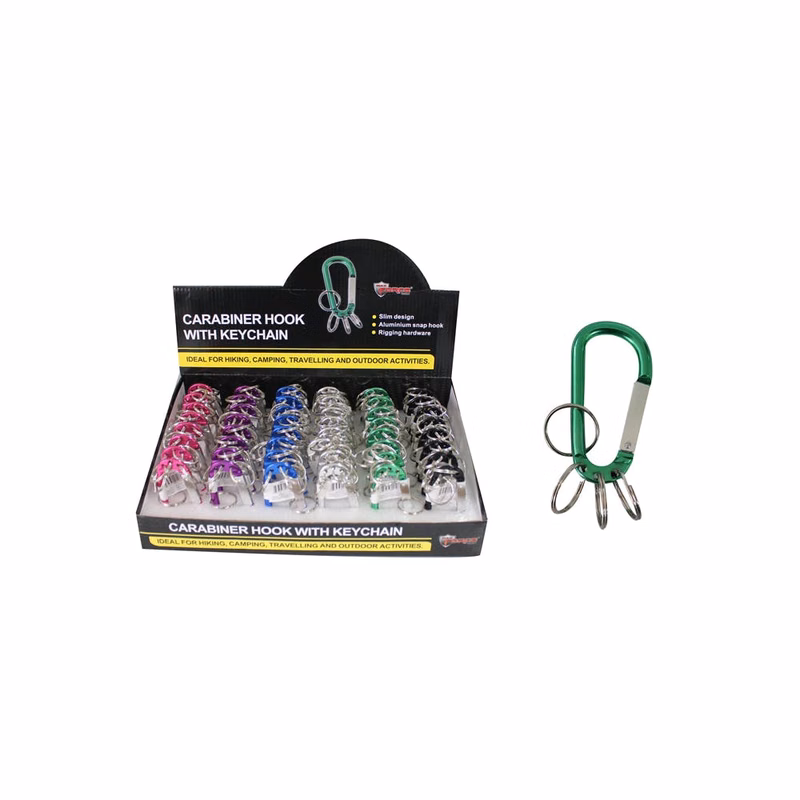 Carabiners with Keychain Rings Assorted