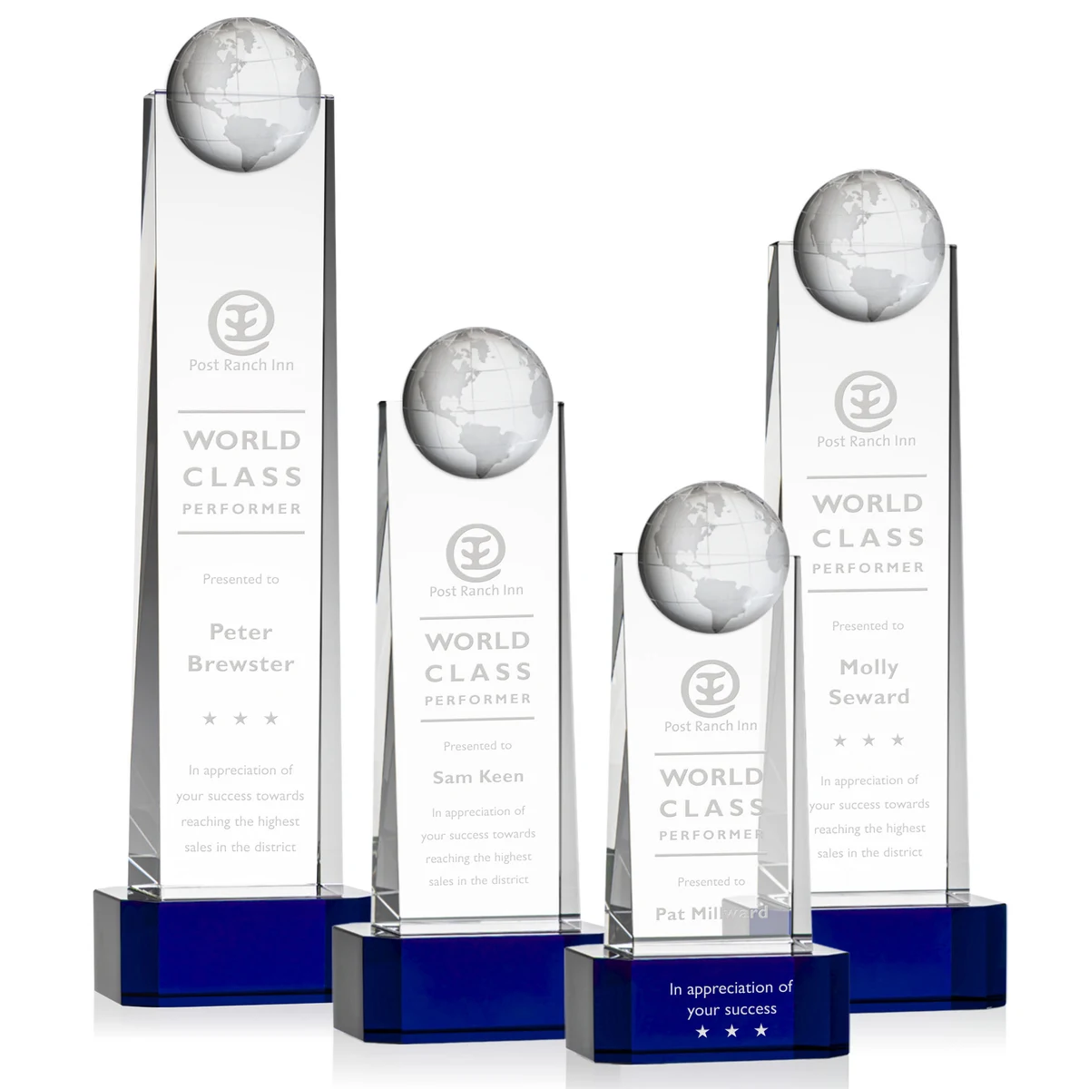 Sherbourne Globe Award on Base - Blue 1