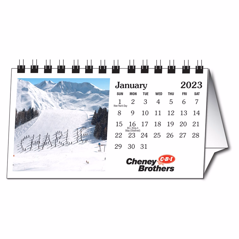 "In the Image" Personalized Desk Calendar - White Background