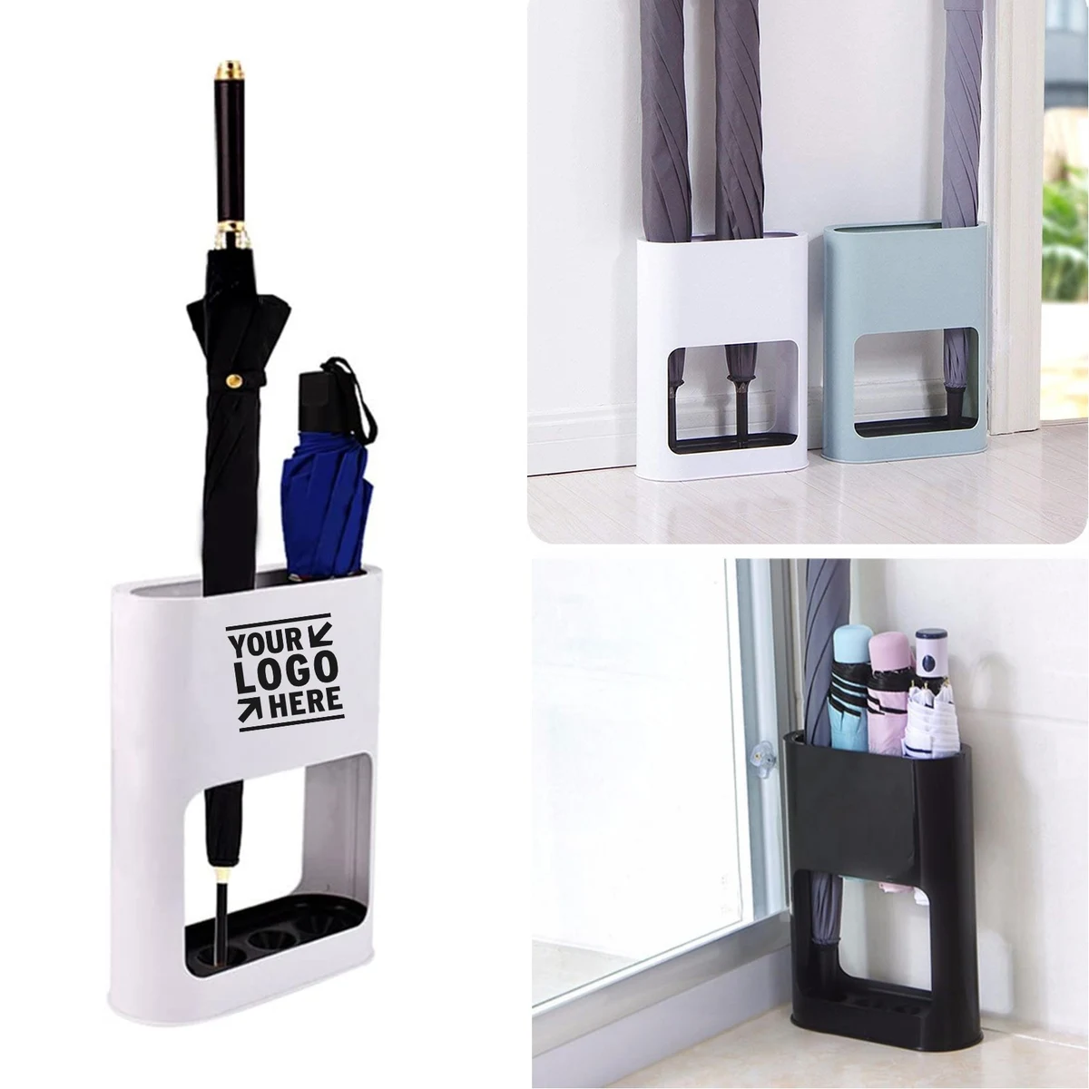 Small Umbrella Stand Rack Cane Holder with Drip Tray 1