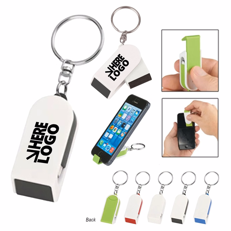 MOQ 20 Phone Stand Screen Cleaner Combo Key Tag