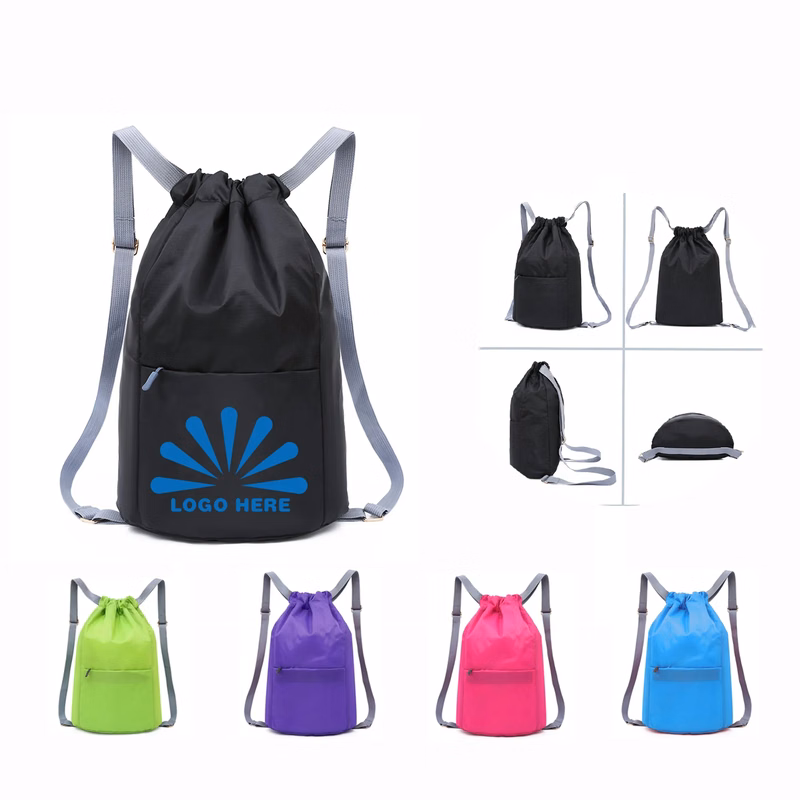 Custom Drawstring Backpack Sports Bag Lightweight Waterproof