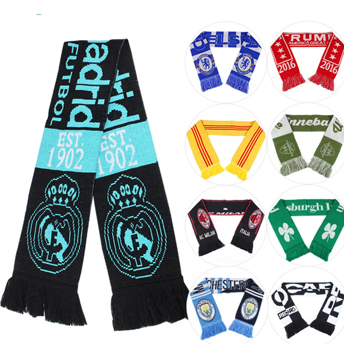 Custom Printed Soccer Fan Scarves Knitted Scarf 1