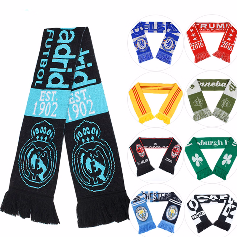 Custom Printed Soccer Fan Scarves Knitted Scarf