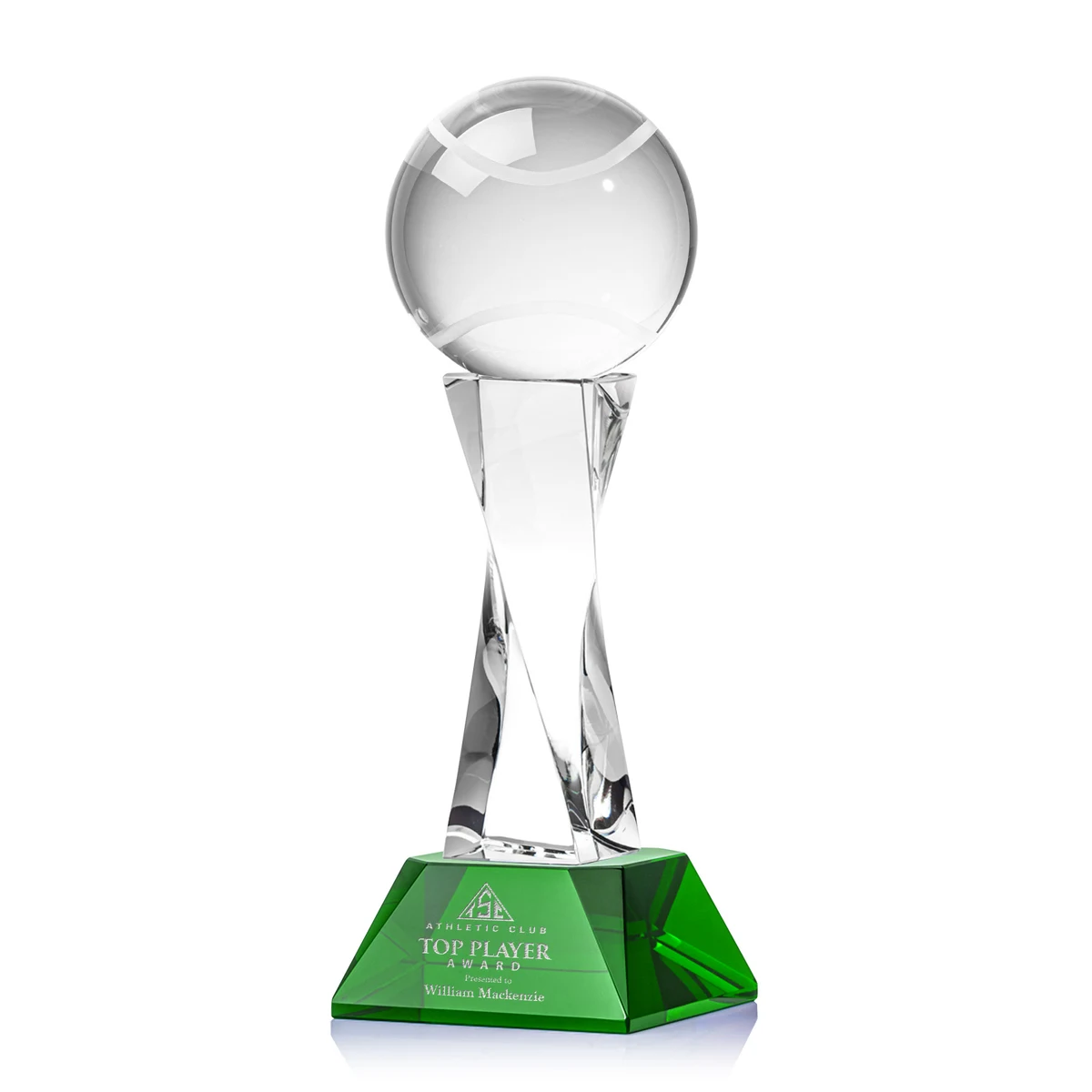 Tennis Ball Award on Langport Base - Green 1