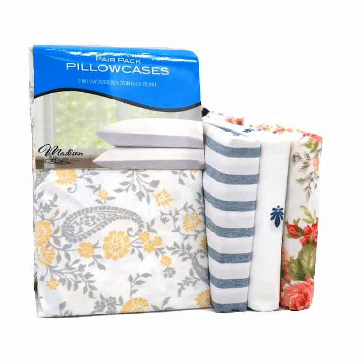 Microfiber Printed Pillowcases - Standard Size Set of Two