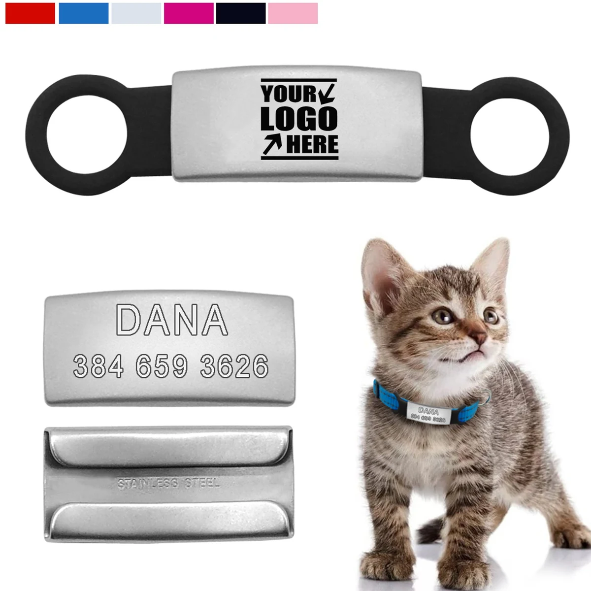 Slide On Dog Id Tag Pet Collar Tag 1