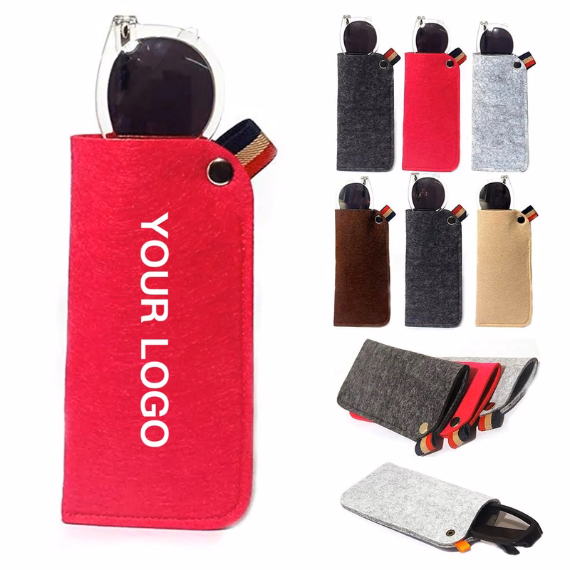 Lightweight Felt Pouch for Eyewear Storage
