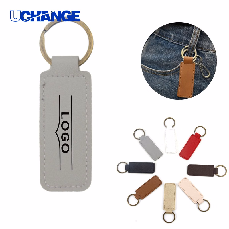 Leather Square Keychain