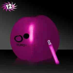 Translucent Pink Beach Ball with glow Light Stick 1