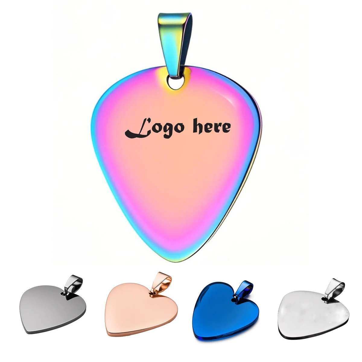 Cool Stainless Steel Guitar Plectrum Necklace MOQ 50 1