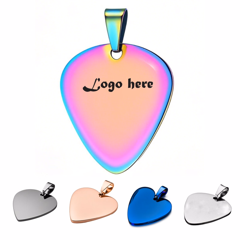 Cool Stainless Steel Guitar Plectrum Necklace MOQ 50