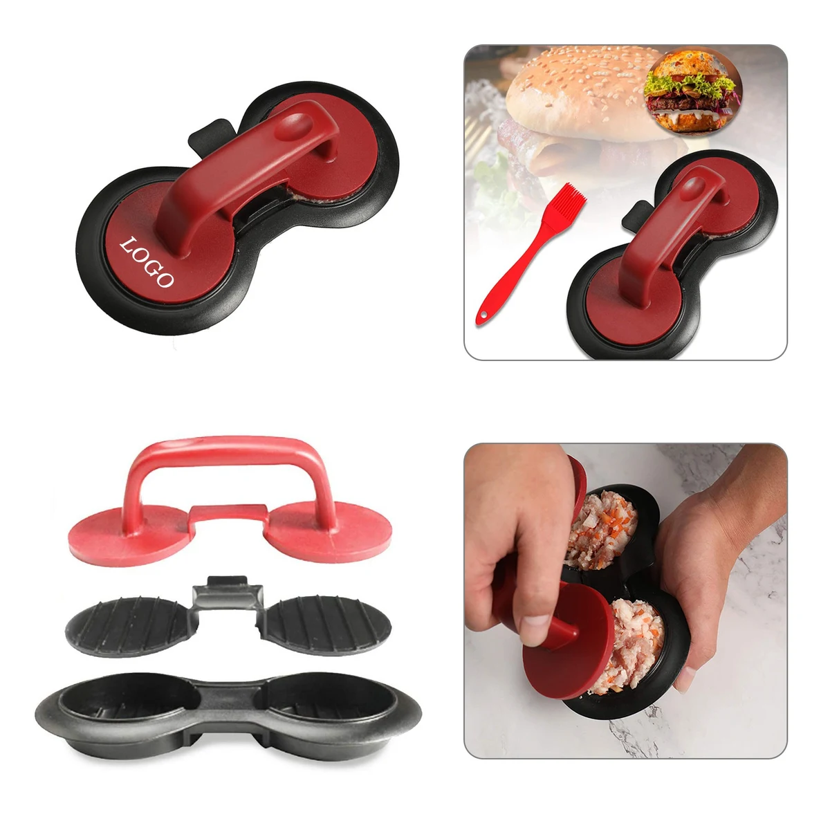 Double Hole Burger Press 1