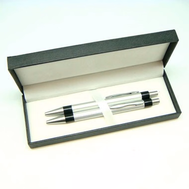 ALUMINUM CLICK BALLPOINT PEN AND PENCIL SET