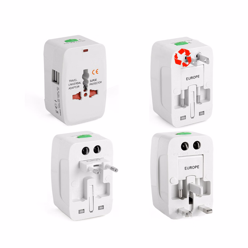 2 USB Universal Travel Adapter