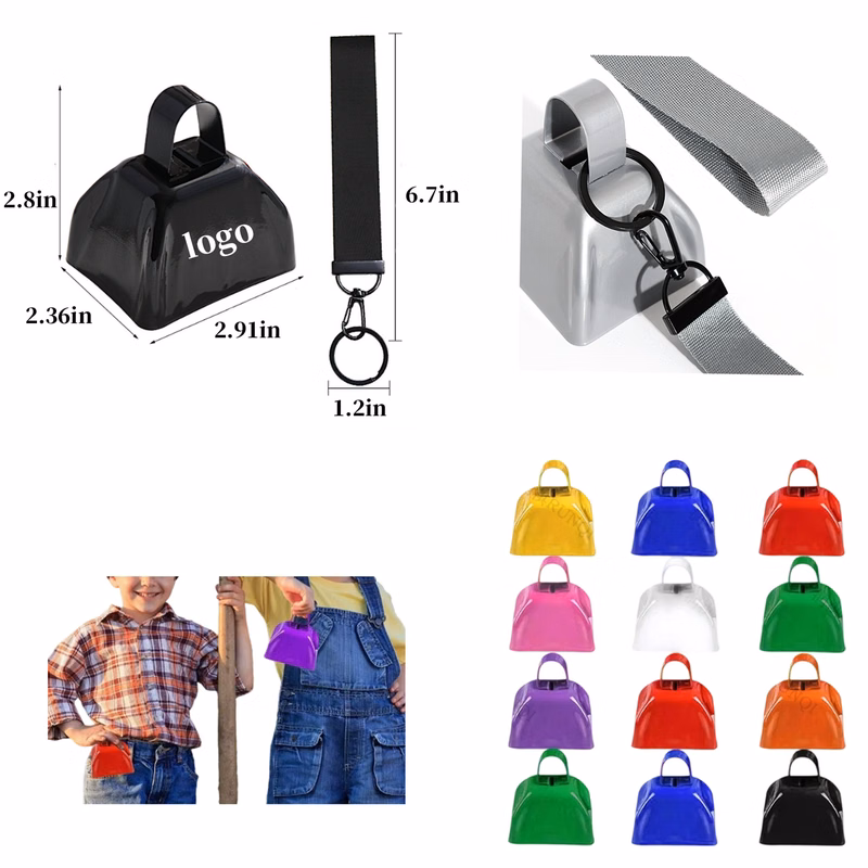 3 Inch Game Rally Cowbell With Wrist Strap