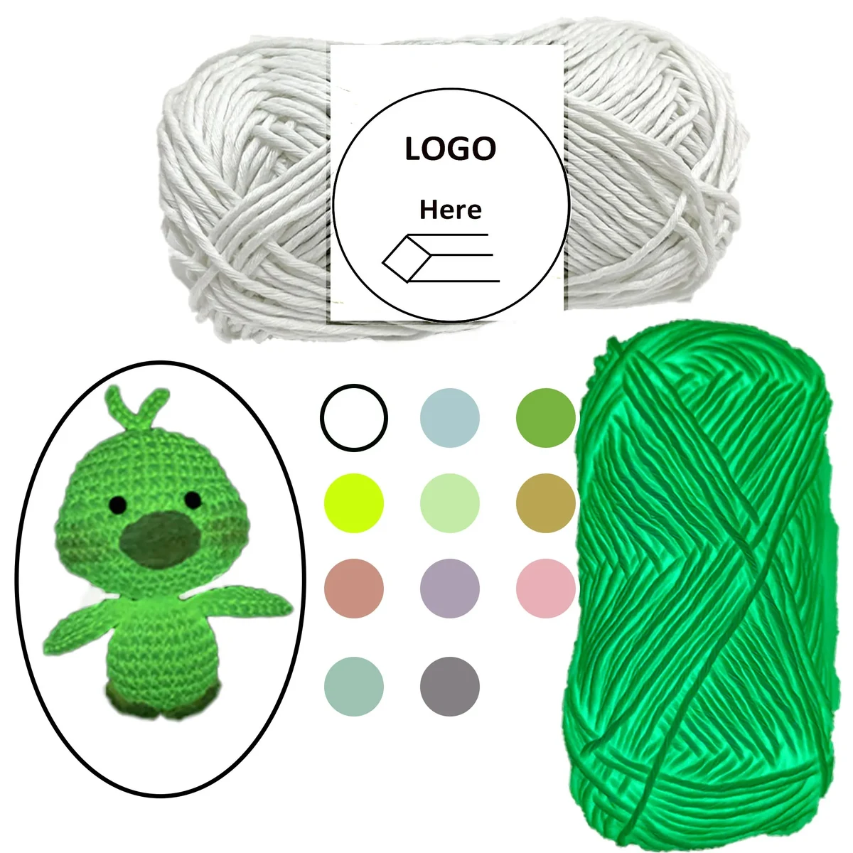 Full Color Glow In The Dark Yarn Thread Wool 1