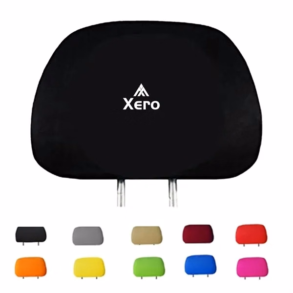 Custom Car Headrest Covers Fit Most Vehicles — Full Color Branded Auto Accessory