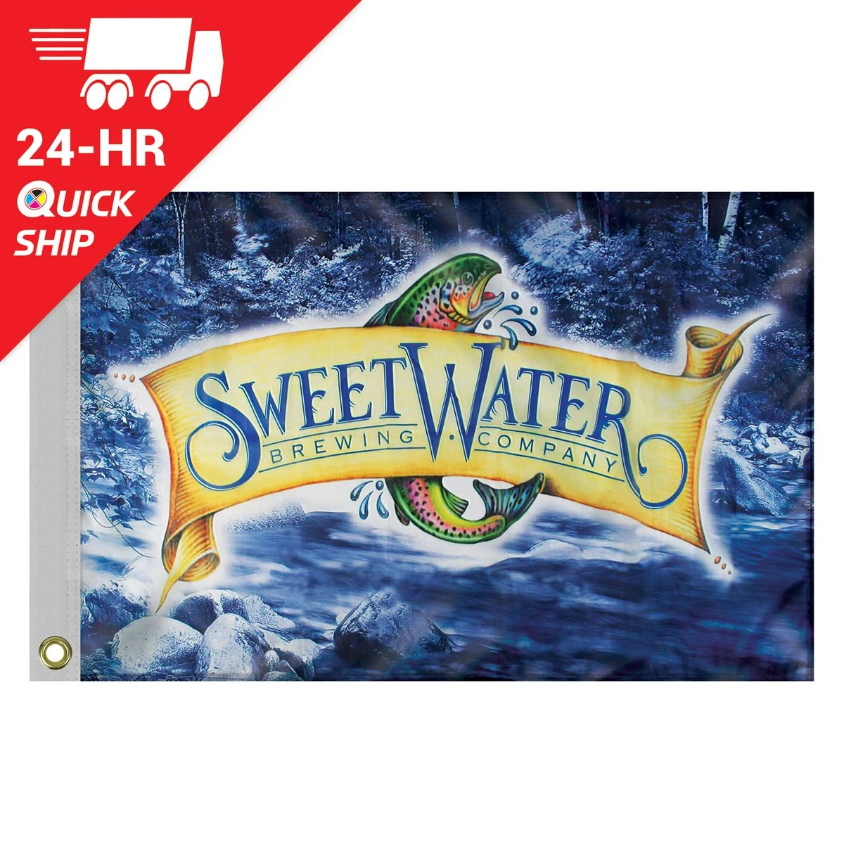 24 - Hour 2' x 3' Polyester Flag 1