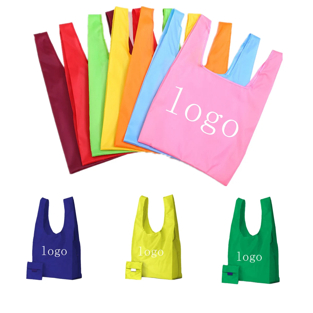 Reusable Folding Polyester Shopping Bag / Pouch 1
