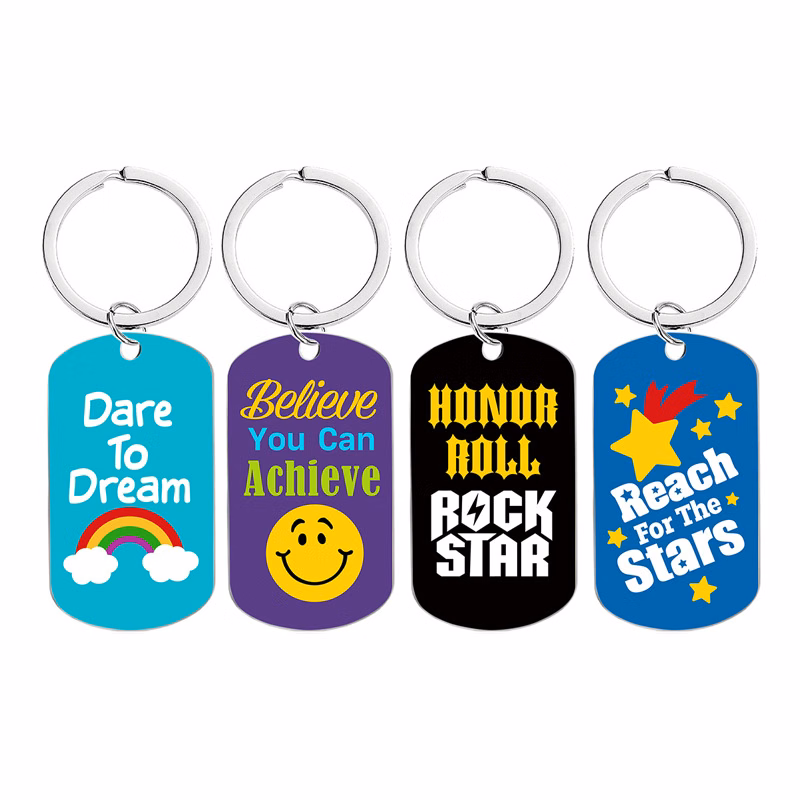 Full Color Metal Dog Tag Keychain