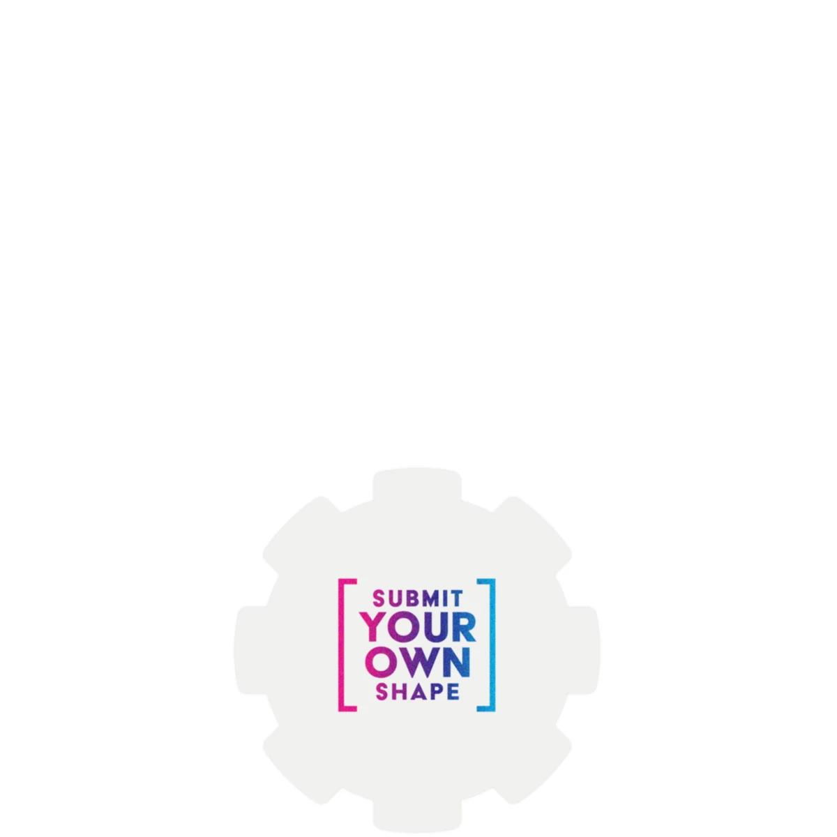Promo Tag Card Stock 12 pt 01 - 15 sq in White (Custom Shape Description) Digital Print 1