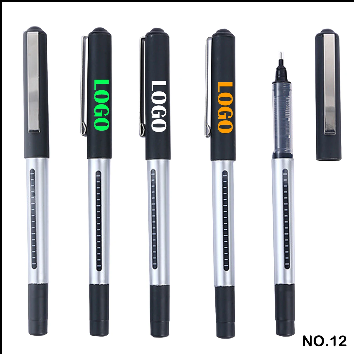 Frosted touch, high-capacity direct-liquid gel pen 1