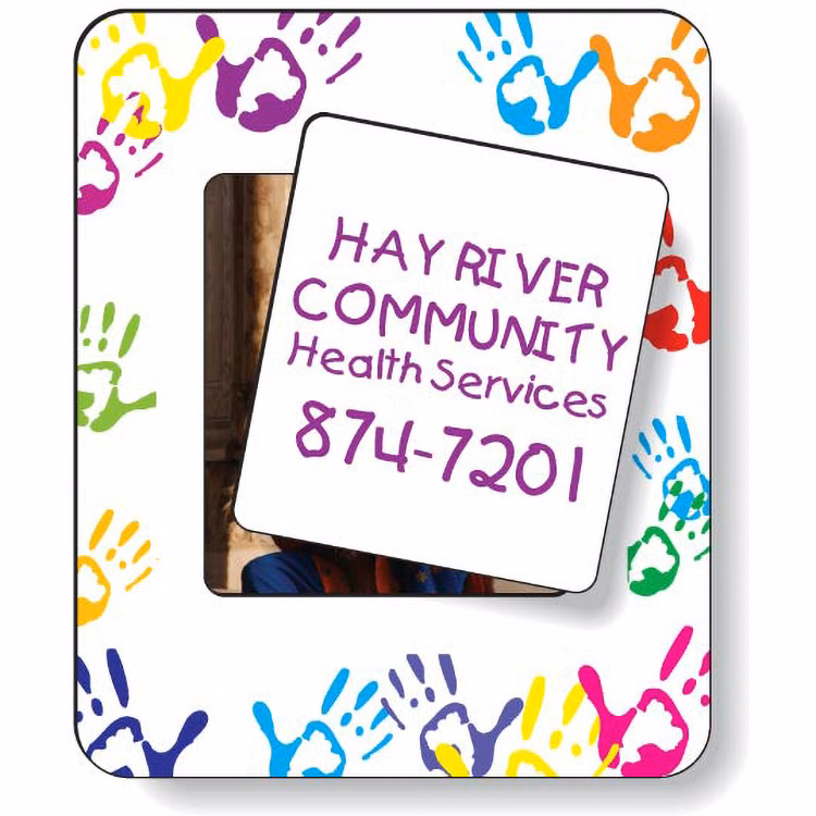 Stock Magnetic Photo Frame 2.75"x3.65") / Rectangle Center (1.75"x2"), Full Colour, Vinyl Topcoat