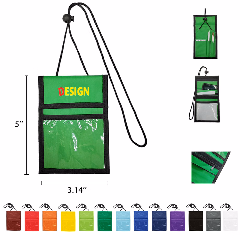 Nylon Neck Wallet Badge Holder MOQ 100