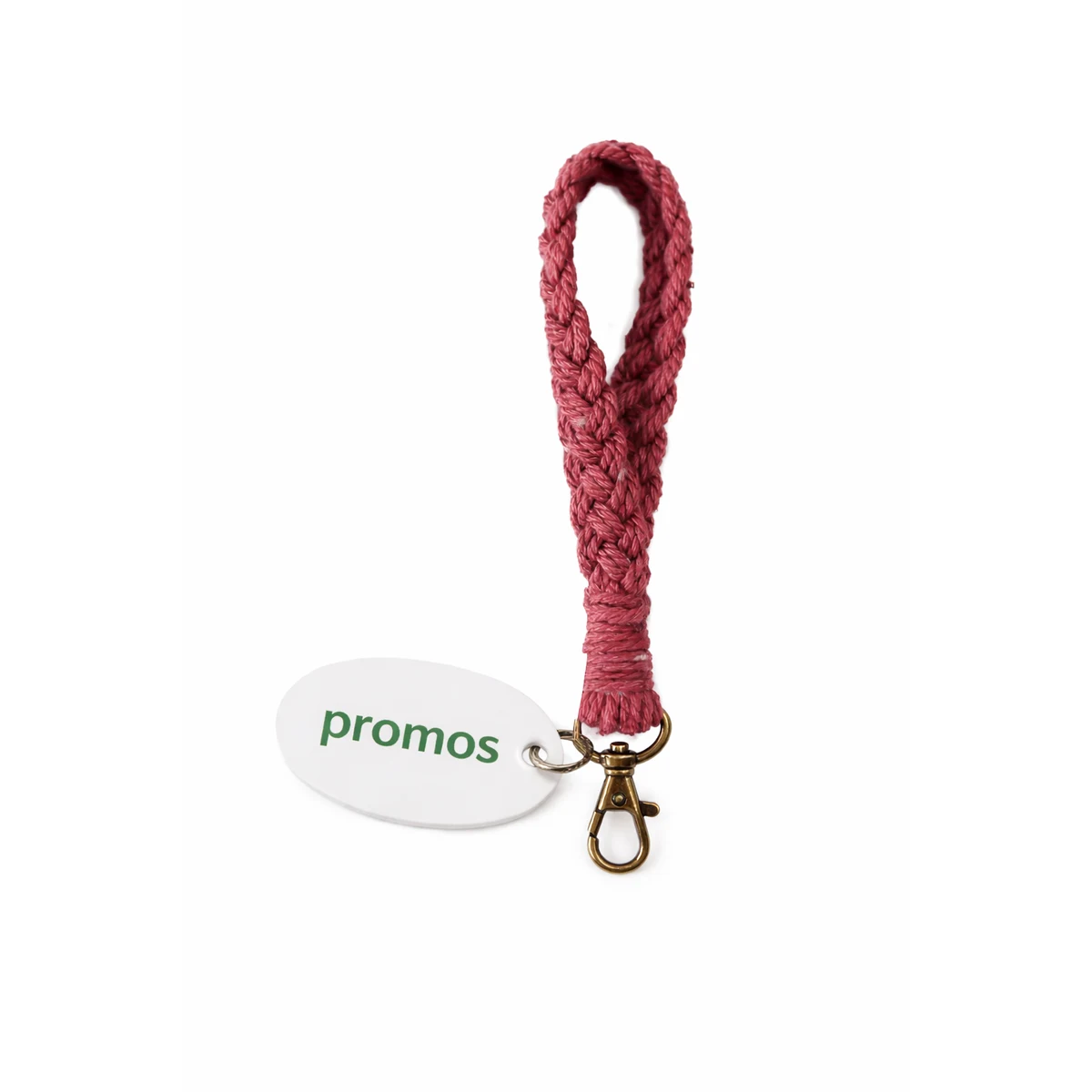 Braided Cotton Rope Wristlet Keychain 1