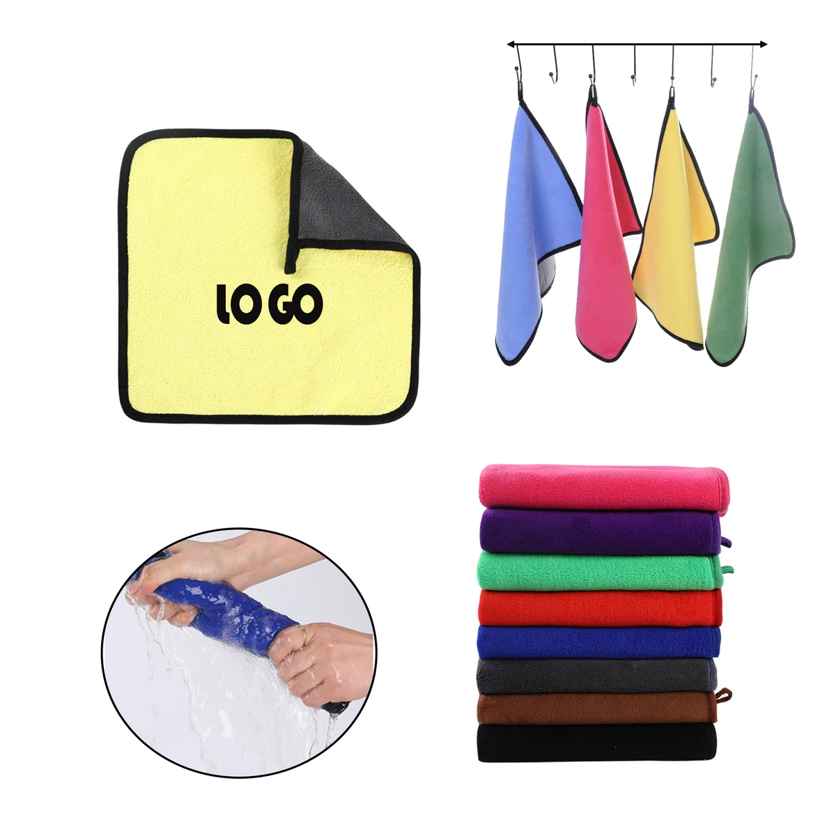 Car Towel With Double-sided Thickened Coral Fleece 1