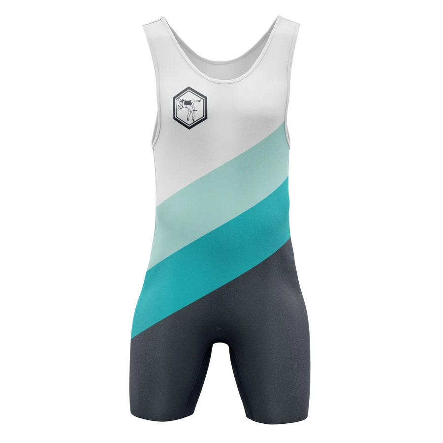 Custom Men's Full Sublimation Wrestling Singlet 1