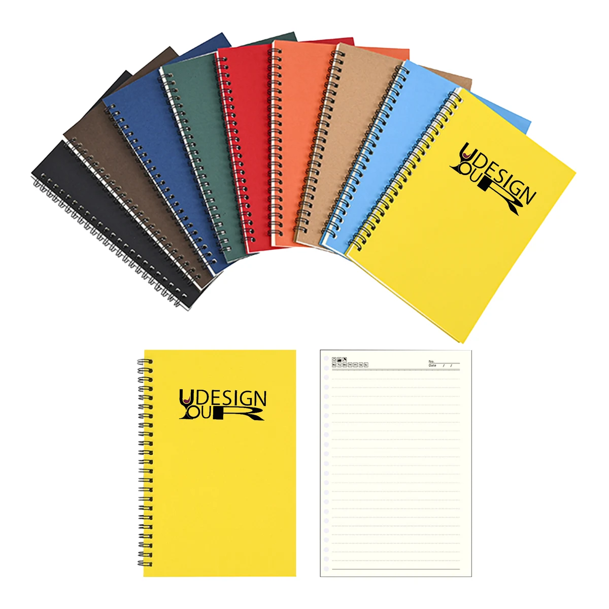 A5 Spiral Lined Notebooks With Kraft Paper Cover 1