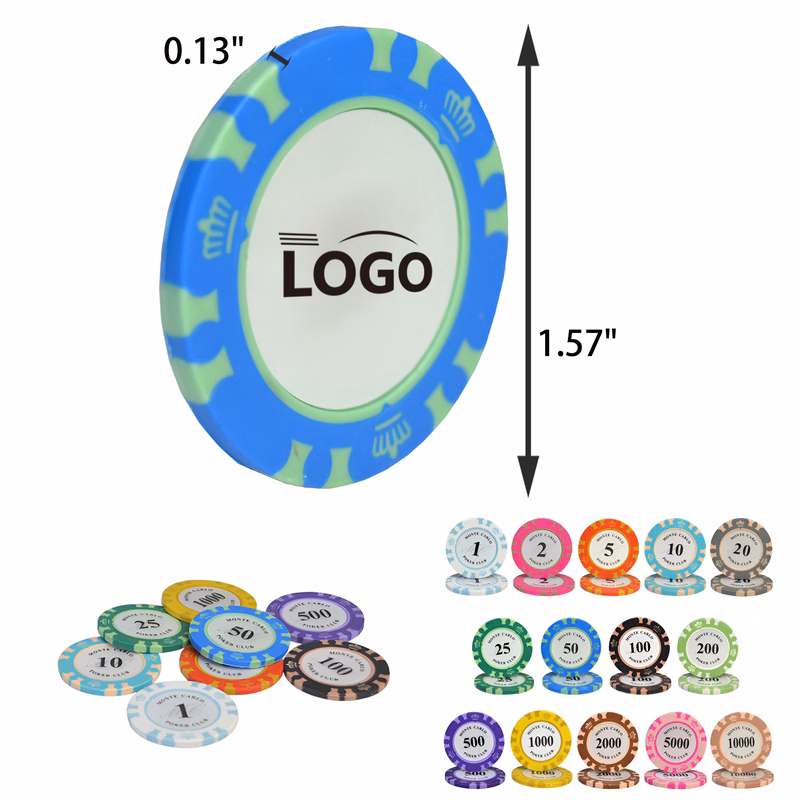 Smooth 14 Colors Clay Poker Chip